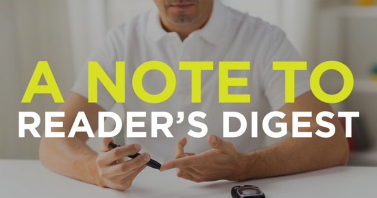 Worrisome Diabetes Advice from Reader’s Digest