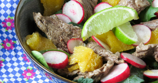 Beef, Orange and Radish Salad
