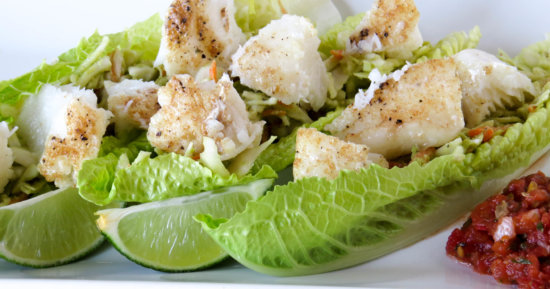 Fish Tacos with Avocado Slaw