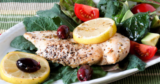 Greek Chicken with Wilted Greens