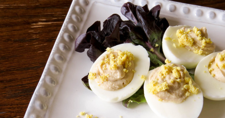 Hummus Stuffed Deviled Eggs