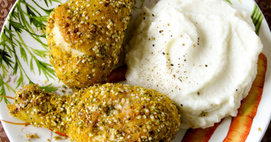 Oven Fried Chicken with Cali Mash