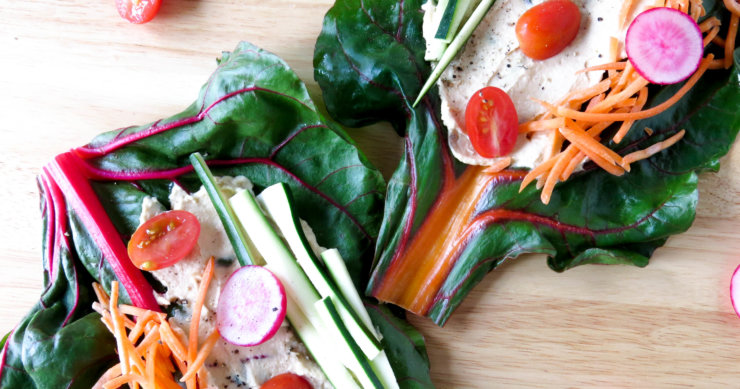 Rainbow Hummus Wraps