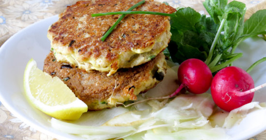 Salmon Cakes with Fennel & Parsnips