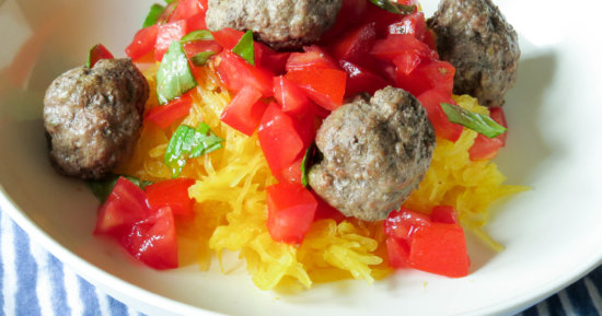 Spaghetti Squash & Meatballs