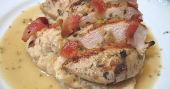 Easy and Delicious: Lemon Garlic Chicken over Cauliflower Mash